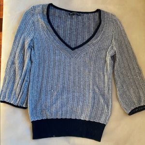 Express black and white striped sweater